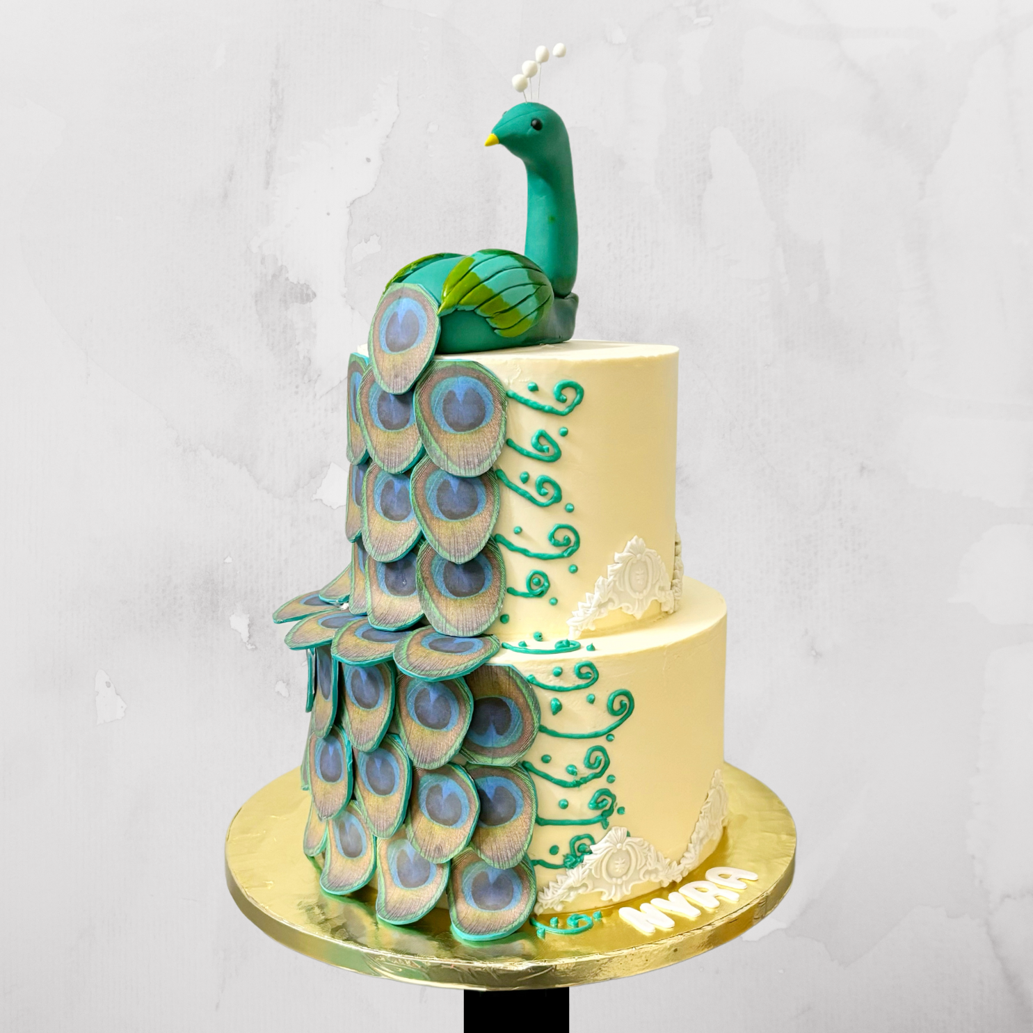 Royal Peacock Theme Cake